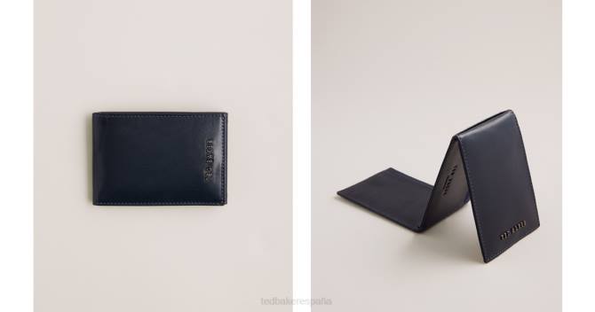 Ted Baker hombres 2ZFP1974 accesorios tarjetero Sammey de piel plegada Armada