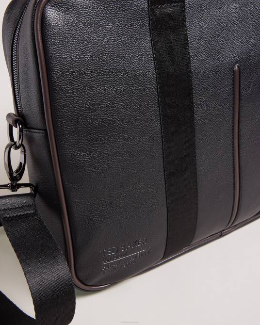 Ted Baker hombres 2ZFP1745 bolsas bolso joshey de piel sintética para documentos negro