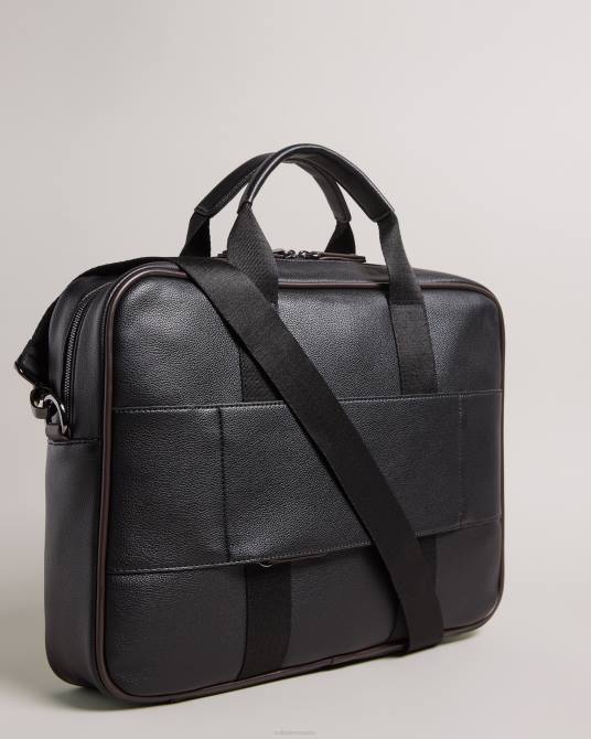 Ted Baker hombres 2ZFP1745 bolsas bolso joshey de piel sintética para documentos negro