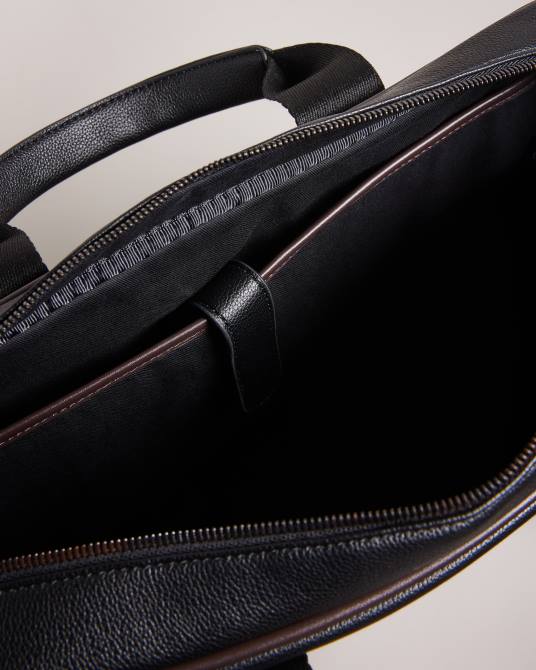 Ted Baker hombres 2ZFP1745 bolsas bolso joshey de piel sintética para documentos negro