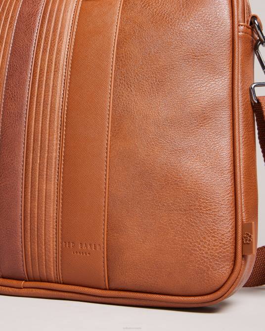 Ted Baker hombres 2ZFP1748 bolsas bolso para documentos de pu a rayas Neverver broncearse