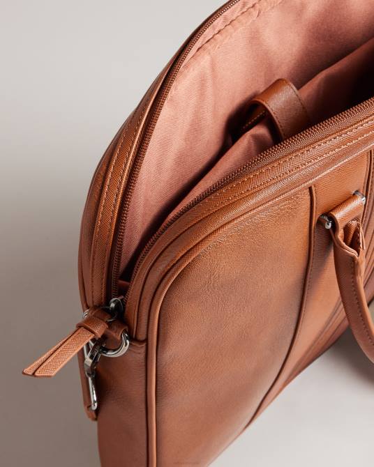 Ted Baker hombres 2ZFP1748 bolsas bolso para documentos de pu a rayas Neverver broncearse