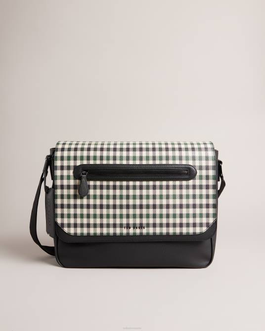 Ted Baker hombres 2ZFP1737 bolsas bolso mensajero portrey house check de pu Armada