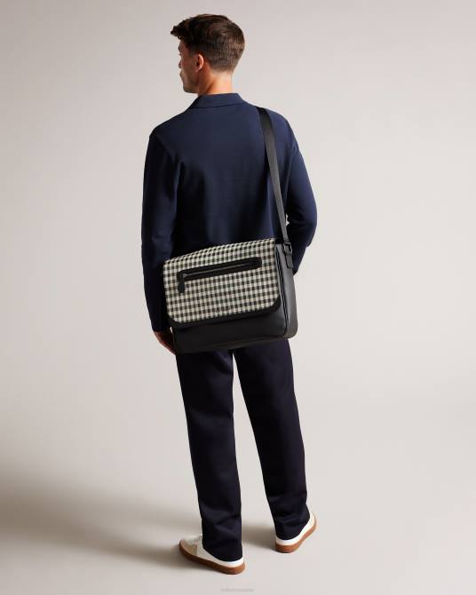 Ted Baker hombres 2ZFP1737 bolsas bolso mensajero portrey house check de pu Armada