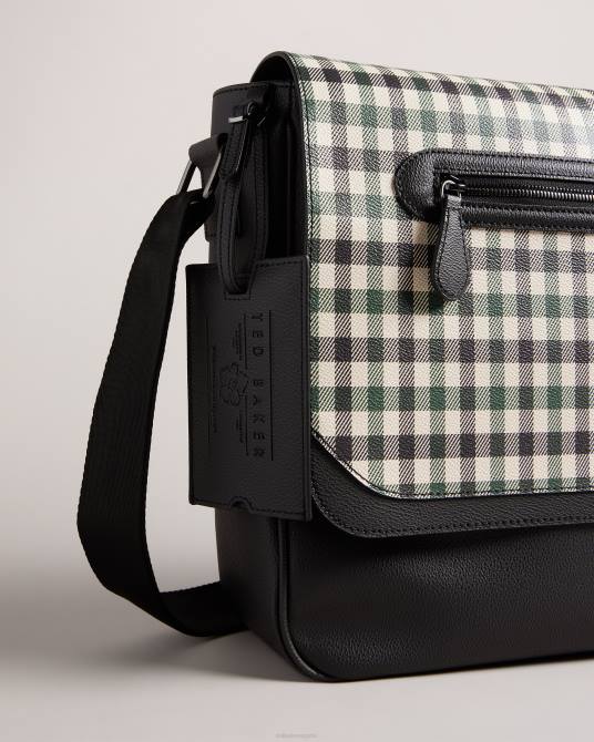 Ted Baker hombres 2ZFP1737 bolsas bolso mensajero portrey house check de pu Armada