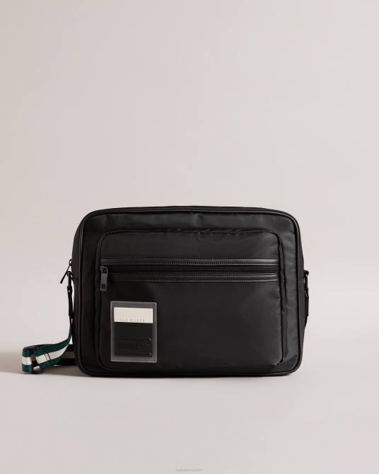 Ted Baker hombres 2ZFP1760 bolsas bolso bandolera deportivo retro de sarga Matts negro