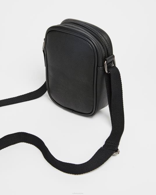 Ted Baker hombres 2ZFP1789 bolsas bandolera sundie mini de cuero negro