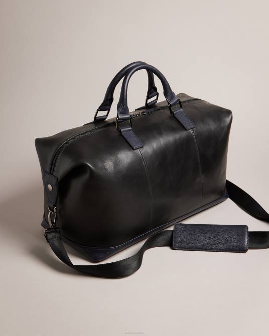 Ted Baker hombres 2ZFP1732 bolsas bolso de mano de piel de raygon con correa de cincha negro