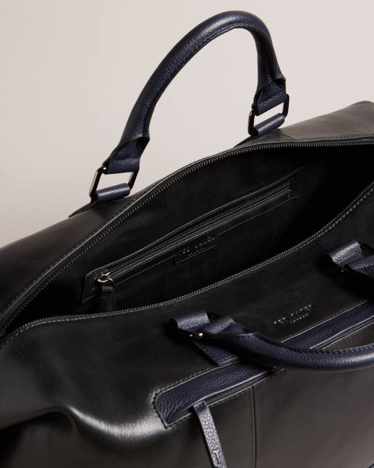 Ted Baker hombres 2ZFP1732 bolsas bolso de mano de piel de raygon con correa de cincha negro