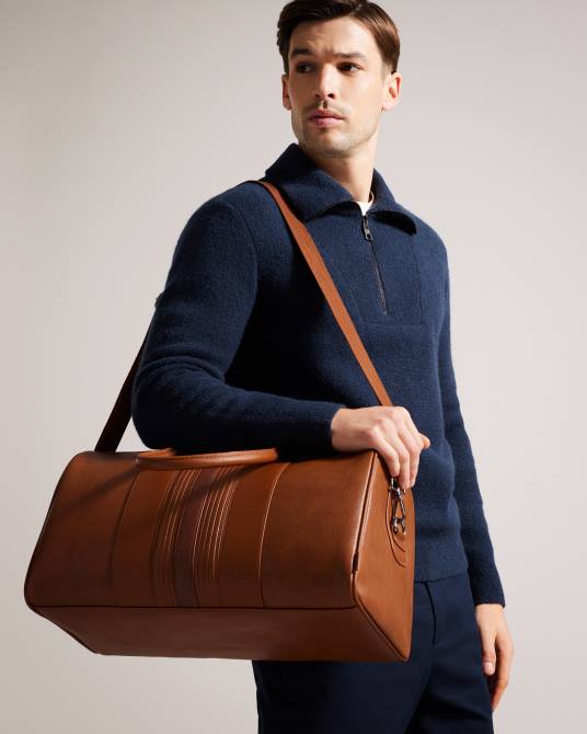 Ted Baker hombres 2ZFP1751 bolsas bolsa de viaje evyday de poliuretano a rayas broncearse