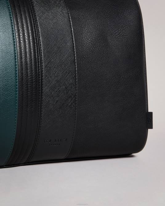 Ted Baker hombres 2ZFP1755 bolsas bolsa de viaje evyday de poliuretano a rayas negro