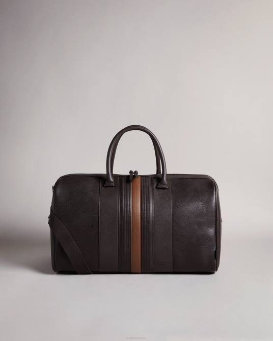 Ted Baker hombres 2ZFP1769 bolsas bolsa de viaje evyday de poliuretano a rayas brn-choc