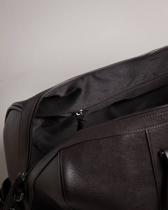 Ted Baker hombres 2ZFP1769 bolsas bolsa de viaje evyday de poliuretano a rayas brn-choc