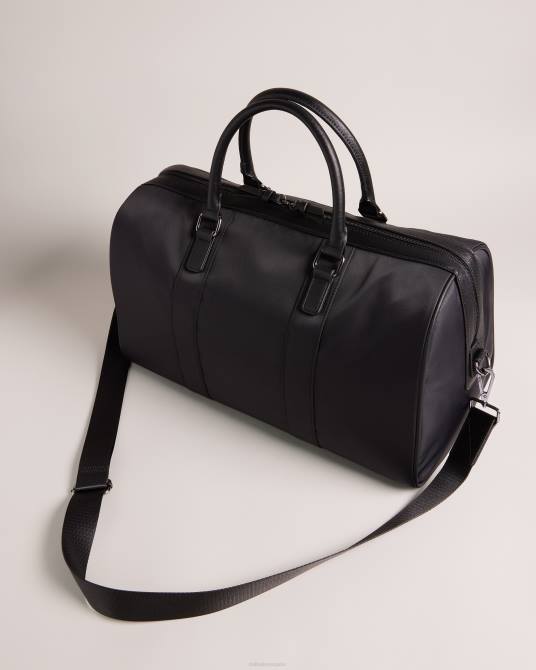 Ted Baker hombres 2ZFP1774 bolsas bolsa de viaje rucks core de sarga y pu a rayas negro