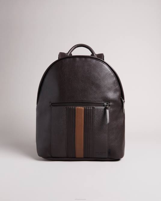 Ted Baker hombres 2ZFP1775 bolsas mochila esentle de pu a rayas brn-choc
