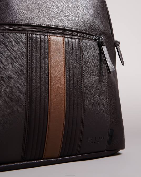 Ted Baker hombres 2ZFP1775 bolsas mochila esentle de pu a rayas brn-choc