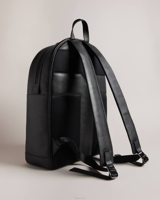 Ted Baker hombres 2ZFP1779 bolsas mochila nikolai de piel saffiano negro