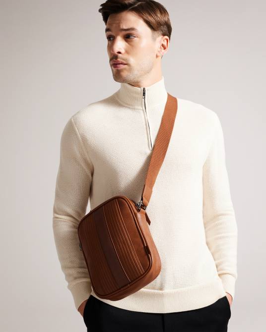 Ted Baker hombres 2ZFP1766 bolsas bolso de vuelo everton grande de pu a rayas broncearse