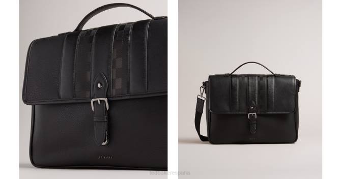 Ted Baker hombres 2ZFP1768 bolsas bolso wayvees house check pu negro