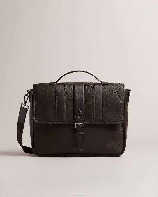 Ted Baker hombres 2ZFP1770 bolsas bolso wayvees house check pu chocolate marrón