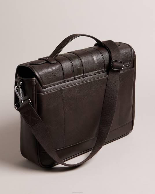 Ted Baker hombres 2ZFP1770 bolsas bolso wayvees house check pu chocolate marrón