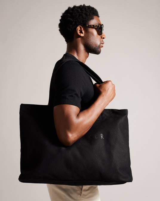 Ted Baker hombres 2ZFP777 bolsas bolso tote con la marca lukkee negro