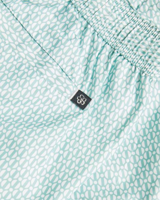 Ted Baker hombres 2ZFP1414 ropa shorts de baño popov con estampado geométrico menta