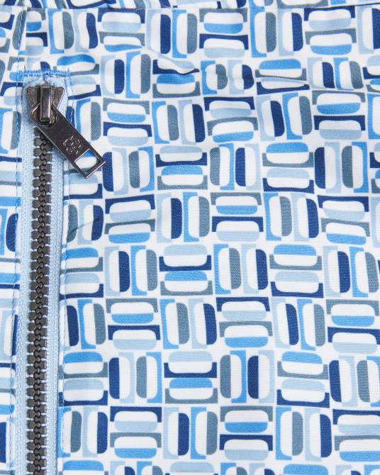 Ted Baker hombres 2ZFP1418 ropa shorts de baño con estampado geométrico de cangrejo azul