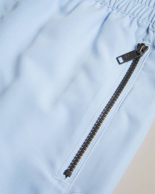 Ted Baker hombres 2ZFP1498 ropa shorts de baño lisos Nairdal azul claro