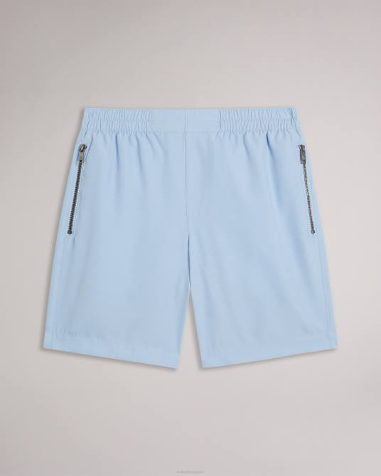 Ted Baker hombres 2ZFP1498 ropa shorts de baño lisos Nairdal azul claro