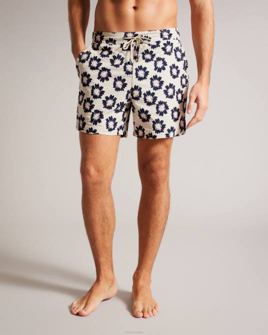 Ted Baker hombres 2ZFP1553 ropa shorts de baño wiklie con estampado floral piedra