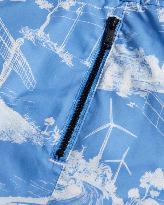 Ted Baker hombres 2ZFP1665 ropa shorts de baño con estampado holoway azul