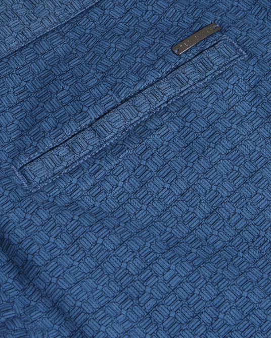 Ted Baker hombres 2ZFP1442 ropa pantalones cortos geométricos de ajuste regular gomer Armada