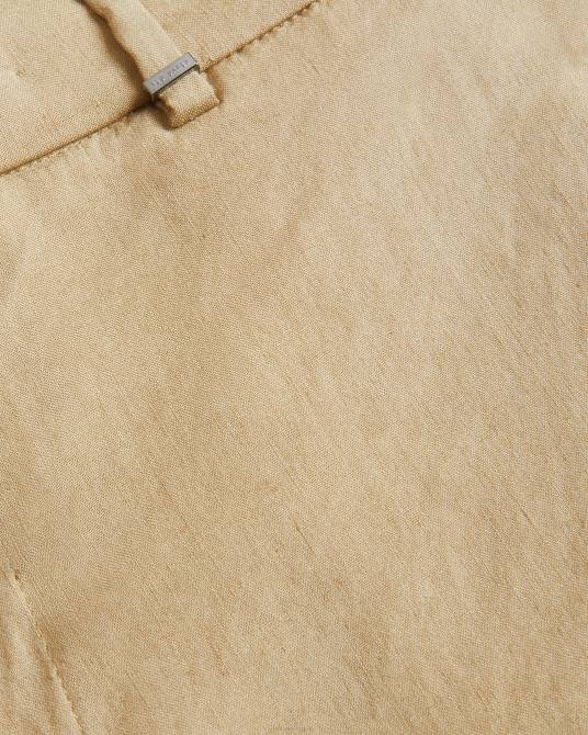 Ted Baker hombres 2ZFP1541 ropa shorts leder de mezcla de lino con medio elástico piedra