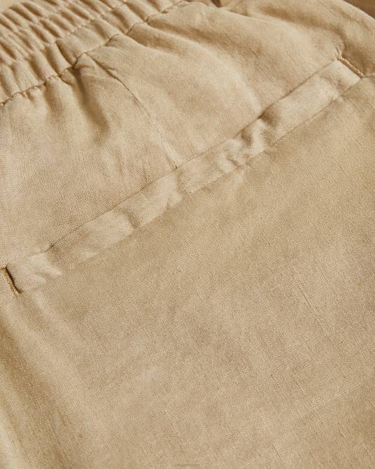 Ted Baker hombres 2ZFP1541 ropa shorts leder de mezcla de lino con medio elástico piedra