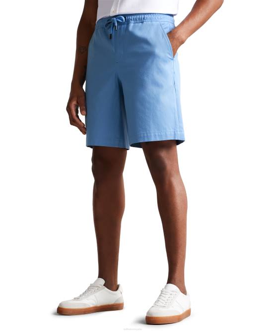 Ted Baker hombres 2ZFP1571 ropa shorts de sarga Mordon con cordones azul