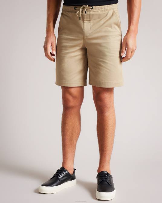 Ted Baker hombres 2ZFP1590 ropa shorts de sarga Mordon con cordones natural