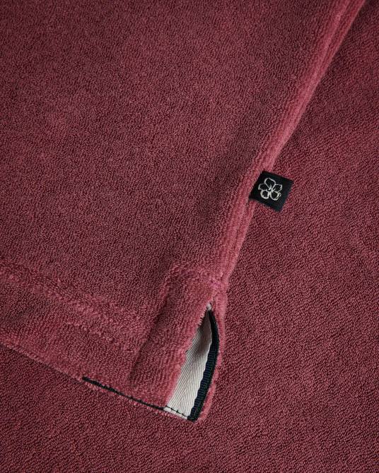 Ted Baker hombres 2ZFP1494 ropa Polo de rizo con cuello de solapas de sndbank rosa medio