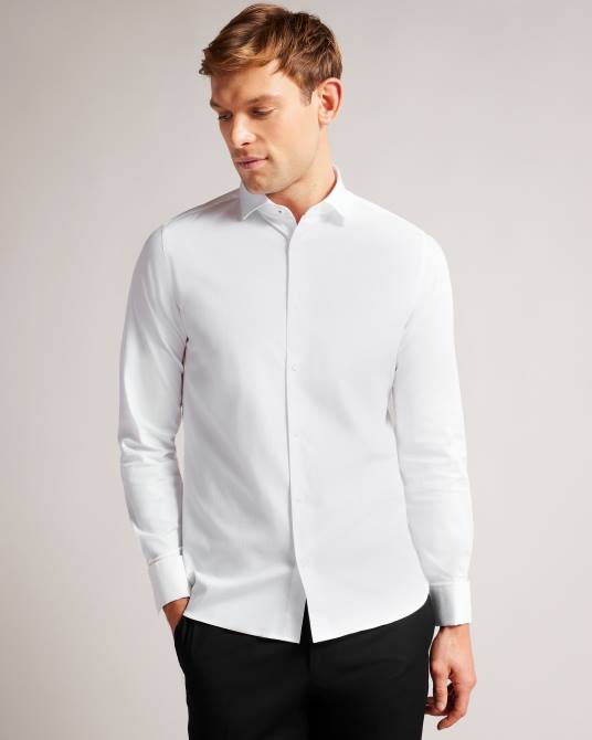 Ted Baker hombres 2ZFP1231 ropa camisa manga larga witree blanco
