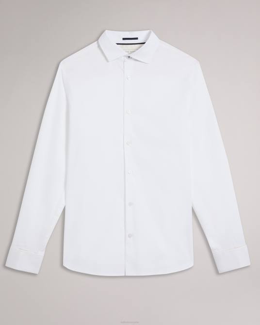 Ted Baker hombres 2ZFP1231 ropa camisa manga larga witree blanco