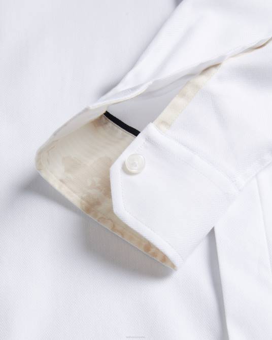 Ted Baker hombres 2ZFP1237 ropa camisa manga larga witono blanco