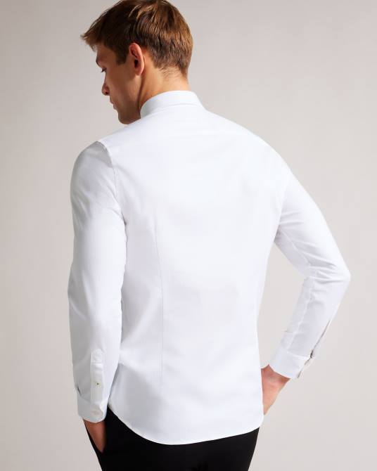 Ted Baker hombres 2ZFP1237 ropa camisa manga larga witono blanco