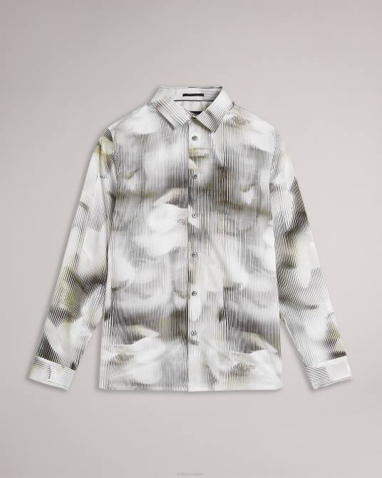 Ted Baker hombres 2ZFP1303 ropa camisa galmoy de manga larga con estampado floral multicolor