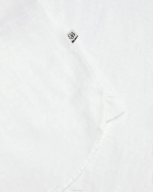 Ted Baker hombres 2ZFP1335 ropa camisa kingwel de manga larga en mezcla de lino blanco