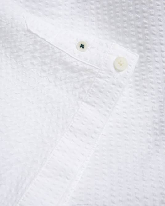 Ted Baker hombres 2ZFP1351 ropa camisa de sirsaca de manga corta stansho blanco