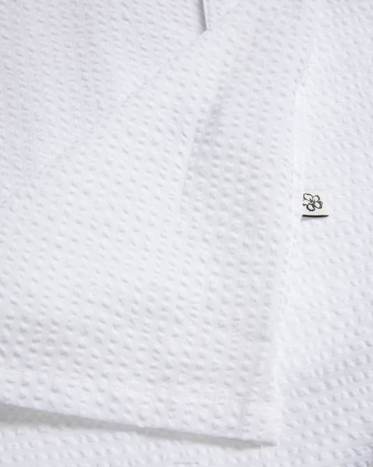 Ted Baker hombres 2ZFP1351 ropa camisa de sirsaca de manga corta stansho blanco