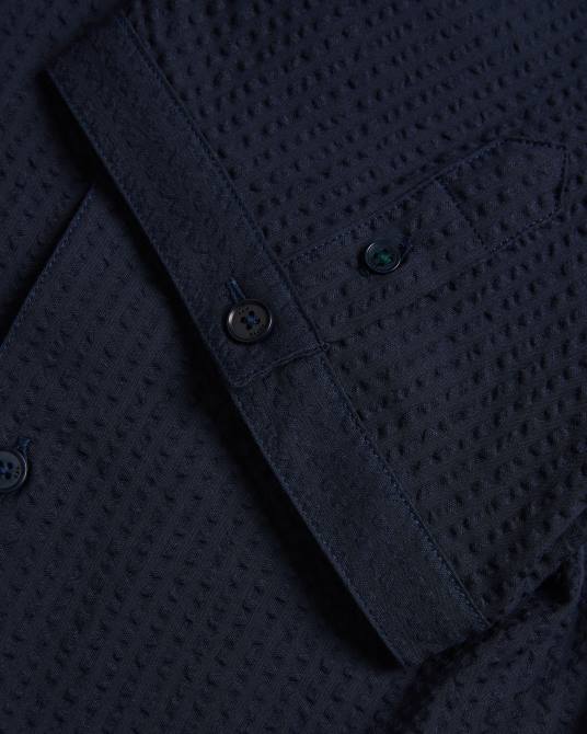 Ted Baker hombres 2ZFP1362 ropa camisa de sirsaca de manga corta stansho Armada