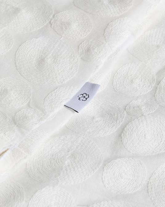 Ted Baker hombres 2ZFP1365 ropa camisa Allbury de manga corta con bordado circular blanco