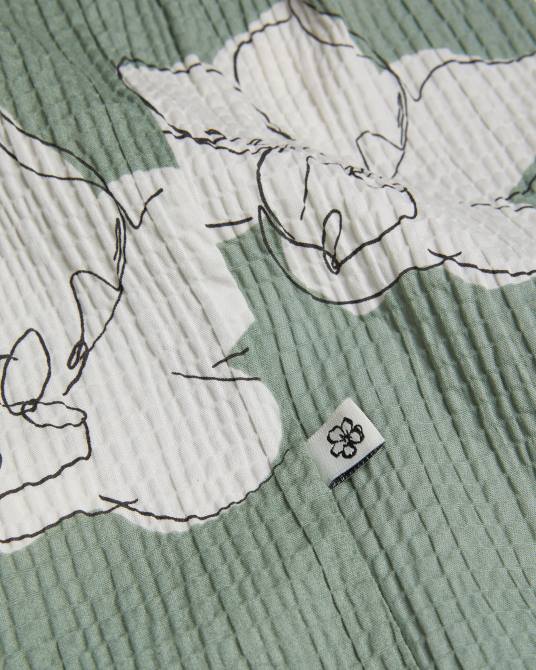 Ted Baker hombres 2ZFP1375 ropa camisa coving de manga corta con estampado floral grande verde claro