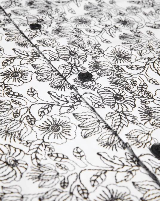 Ted Baker hombres 2ZFP1544 ropa camisa mulben de manga corta con bordado blanco